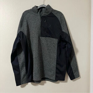 Spyder Men’s Gait Half Zip utility Jacket Gray And Black Size XXL big and tall